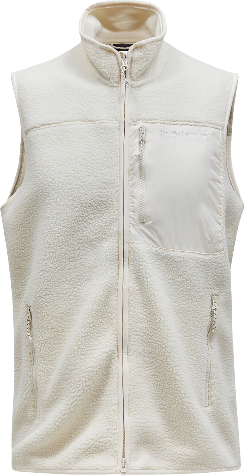 Pile Vest Herre Vintage White