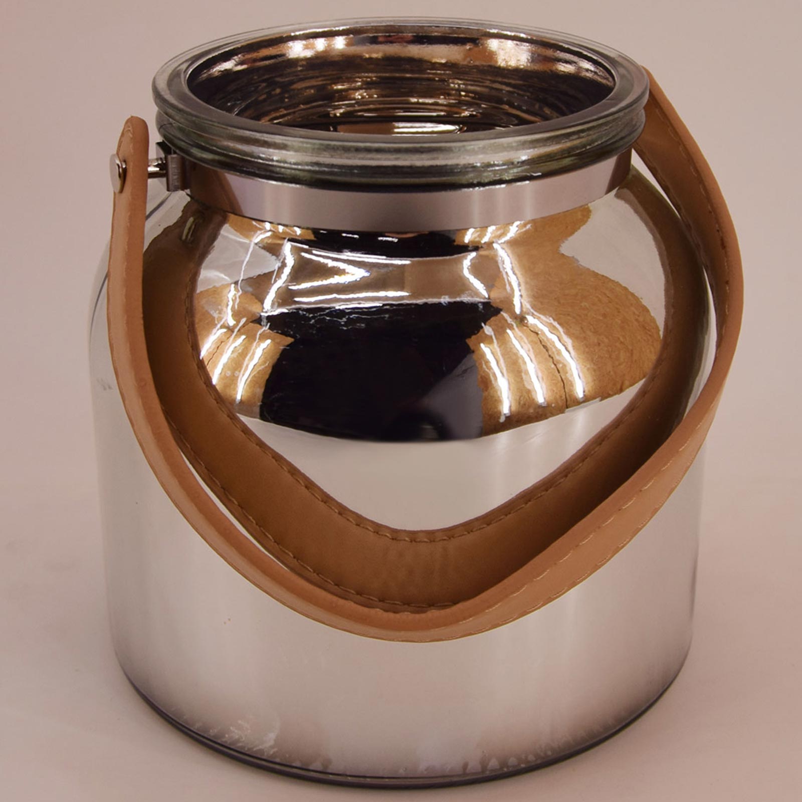 Windlicht - silber - 16 cm
