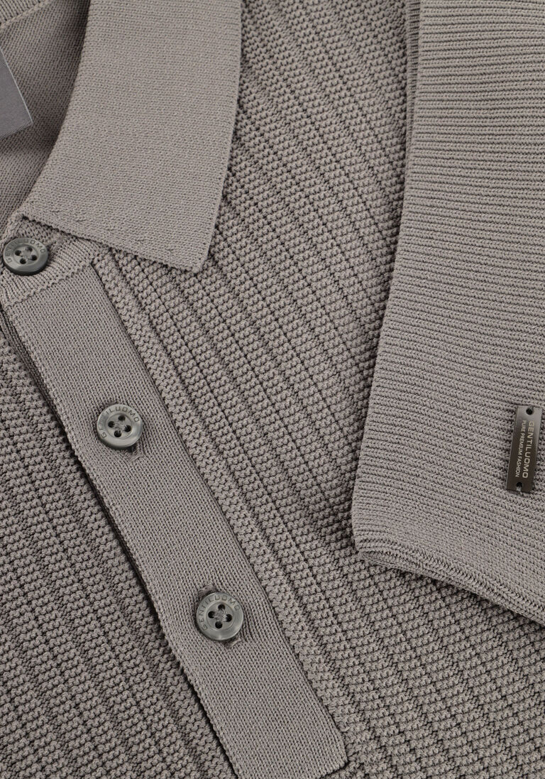 taupe gentiluomo polo polo 3 buttons ss