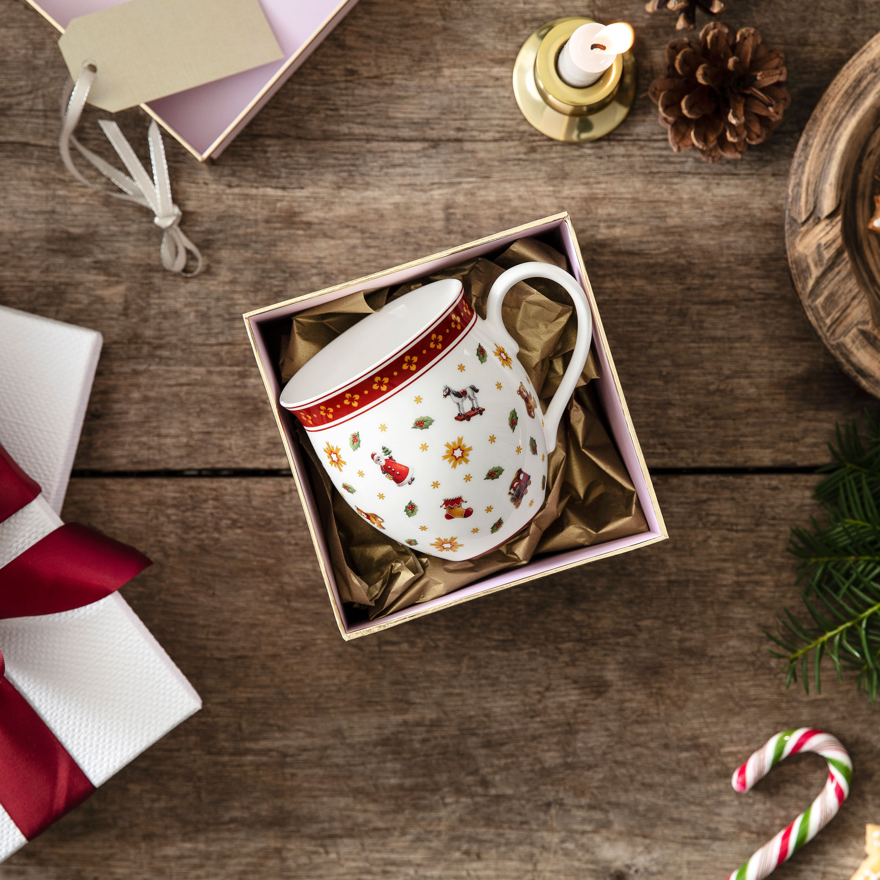 Toy's Delight Mug Red, 13.2 oz, Premium Porcelain