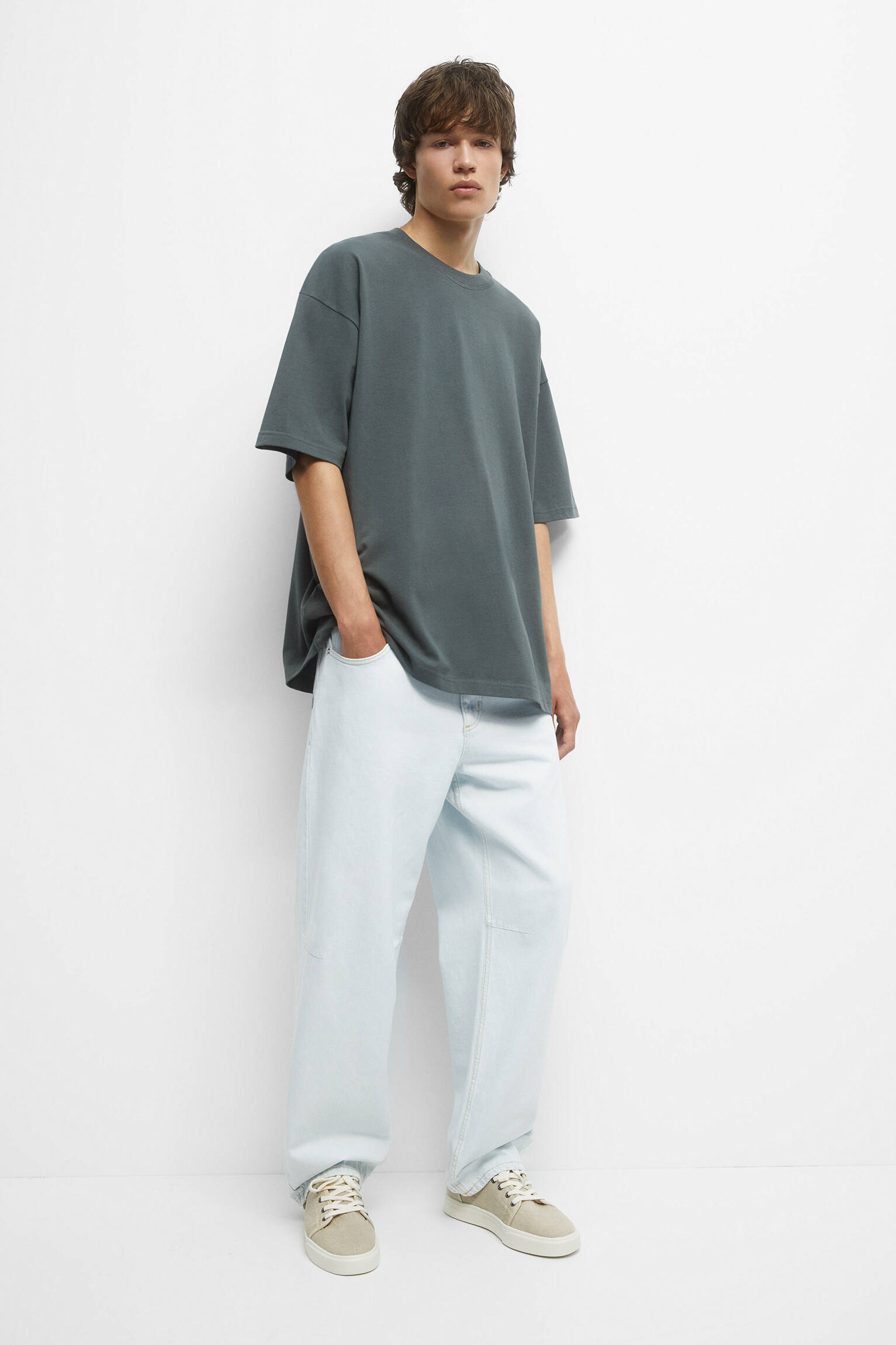 CAMISETA OVERSIZED DE MANGA CURTA - VERDE