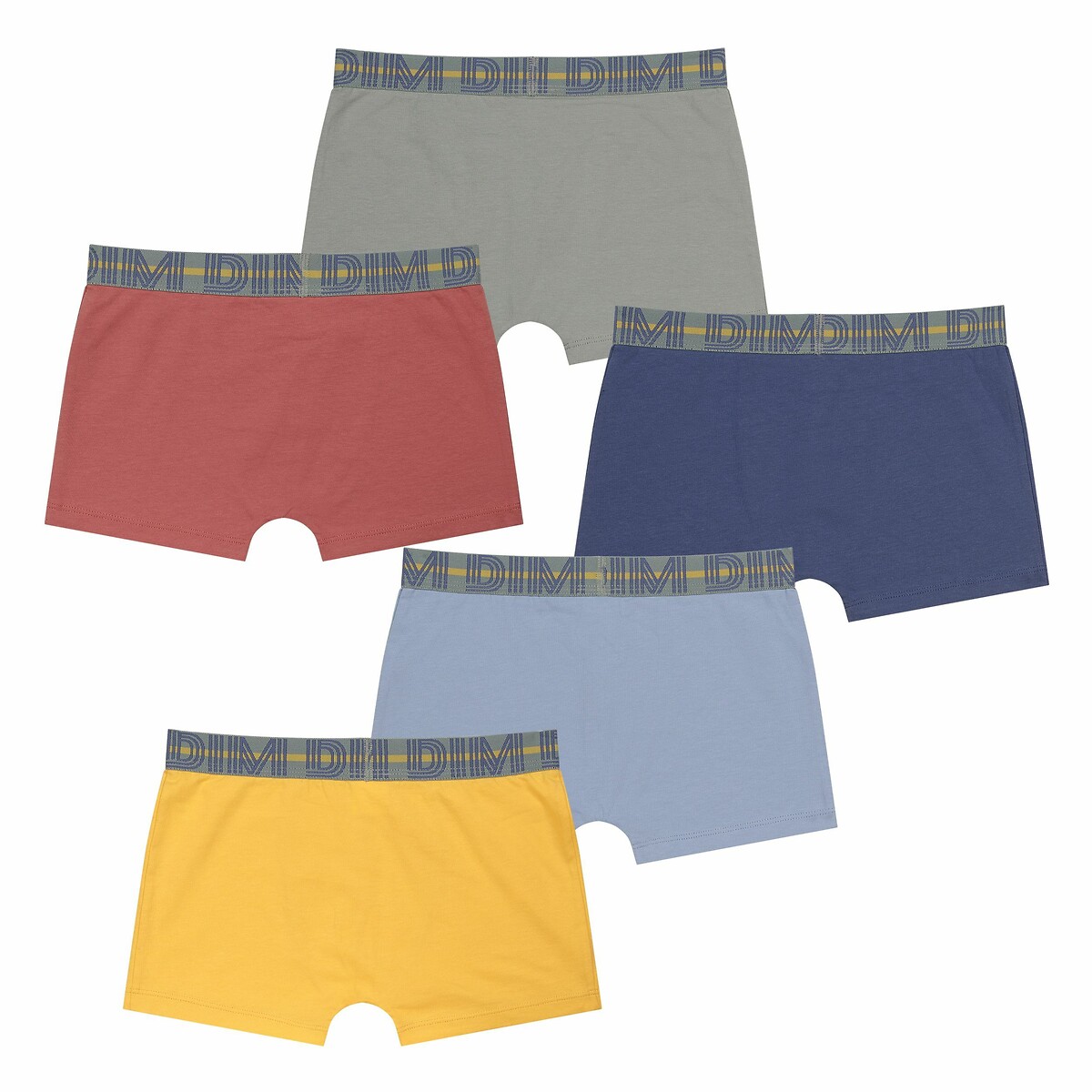DIM<br>Cuecas boxer de algodão elástico X5