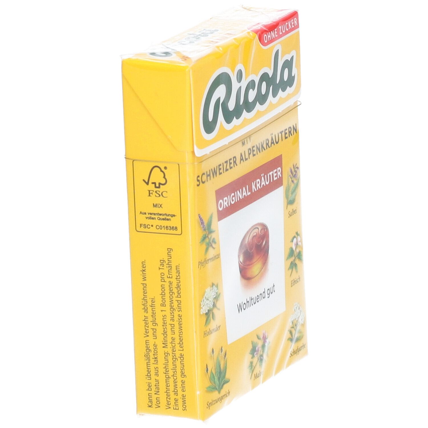 Ricola® Schweizer Kräuterbonbons Box Kräuter Original ohne Zucker