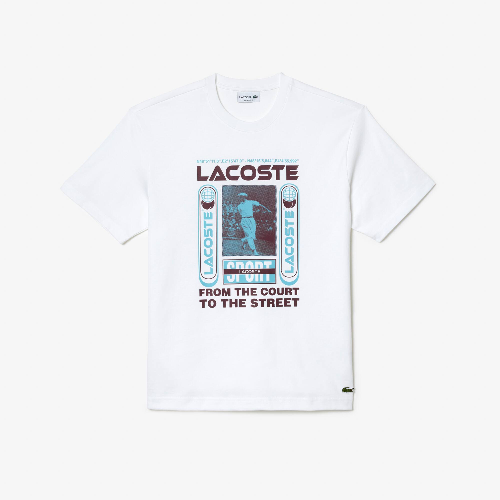 T-Shirt mit René Lacoste Aufdruck T-Shirts - Weiss - Lacoste - Herren