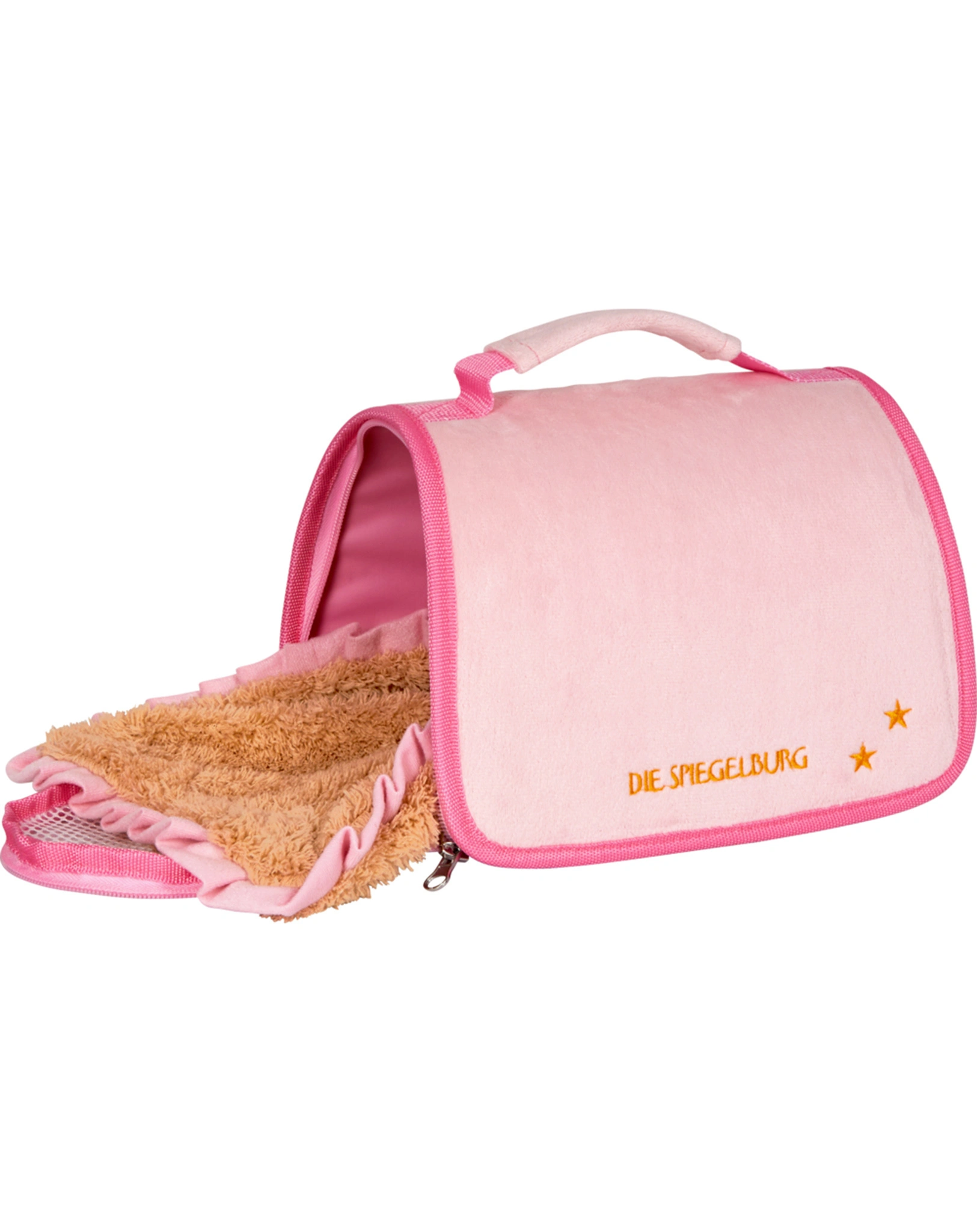 Reisetasche für Plüschtiere LUSTIGE TIERPARADE (25x17x17) in rosa