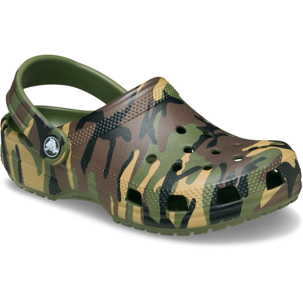Køb Crocs Army Green/Multi Classic Camouflage Clog