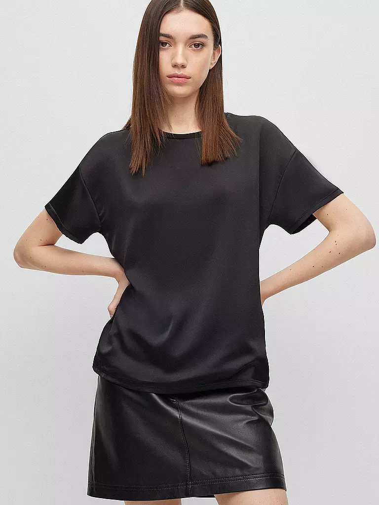 HUGO Blusenshirt  schwarz