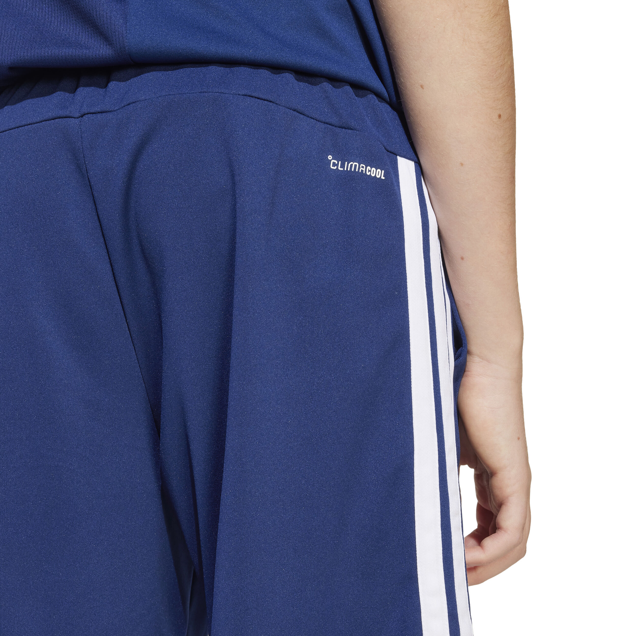 adidas Training Essentials 3 Stripes 8in Shorts Enfants - Bleu Foncé , Blanc