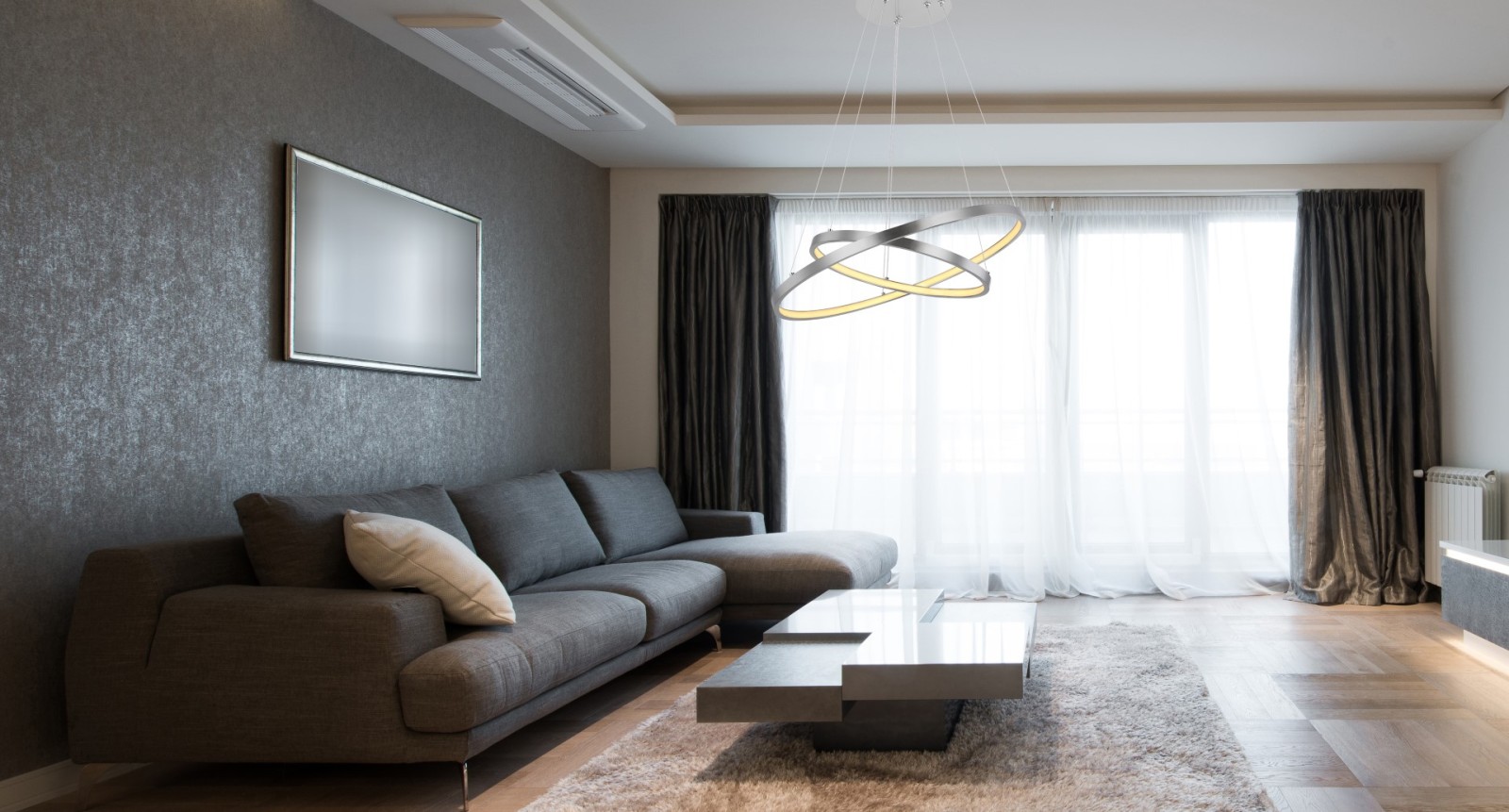 LED-Pendelleuchte - Nickel matt - dimmbar