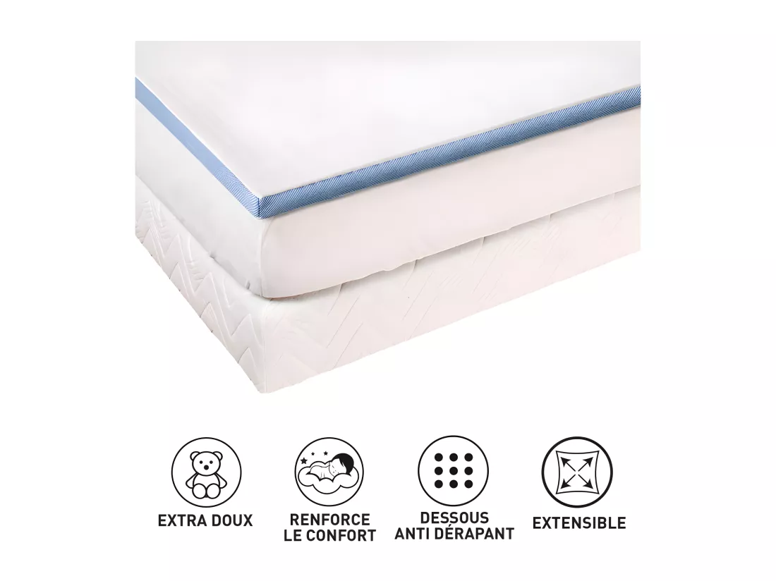 Surmatelas Lestra Fjord À Mémoire De Forme 140 X 190 Cm Lestra