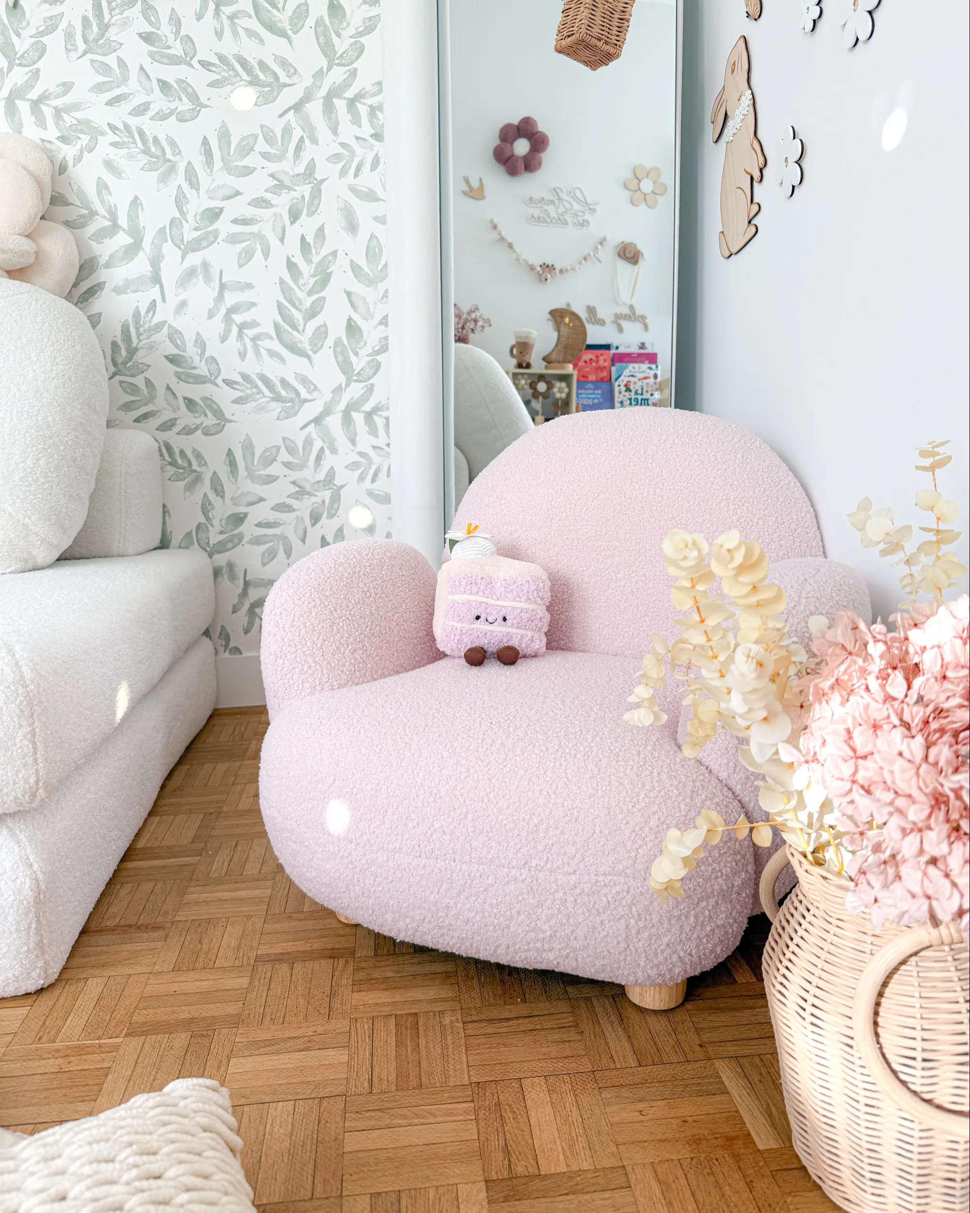 Kinderfauteuil HEM Bouclé Pastelroze