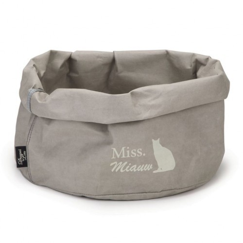 Cesta para gatos Miss Miauw, cinza