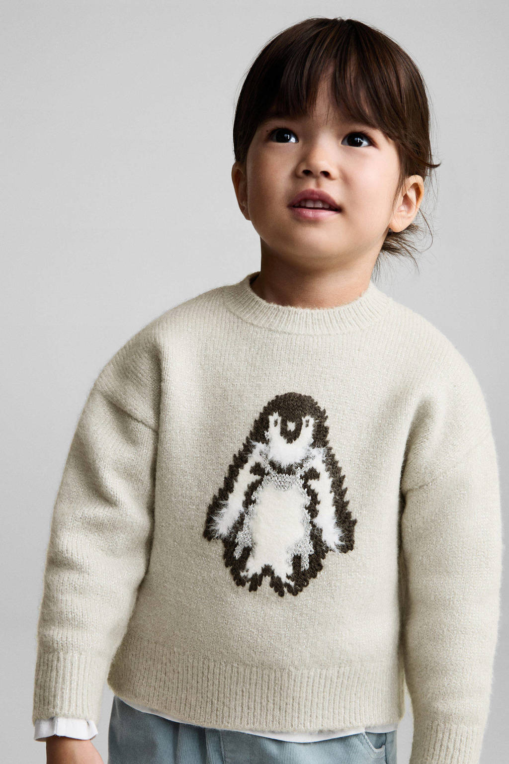 Mango Kids gebreide trui grijs