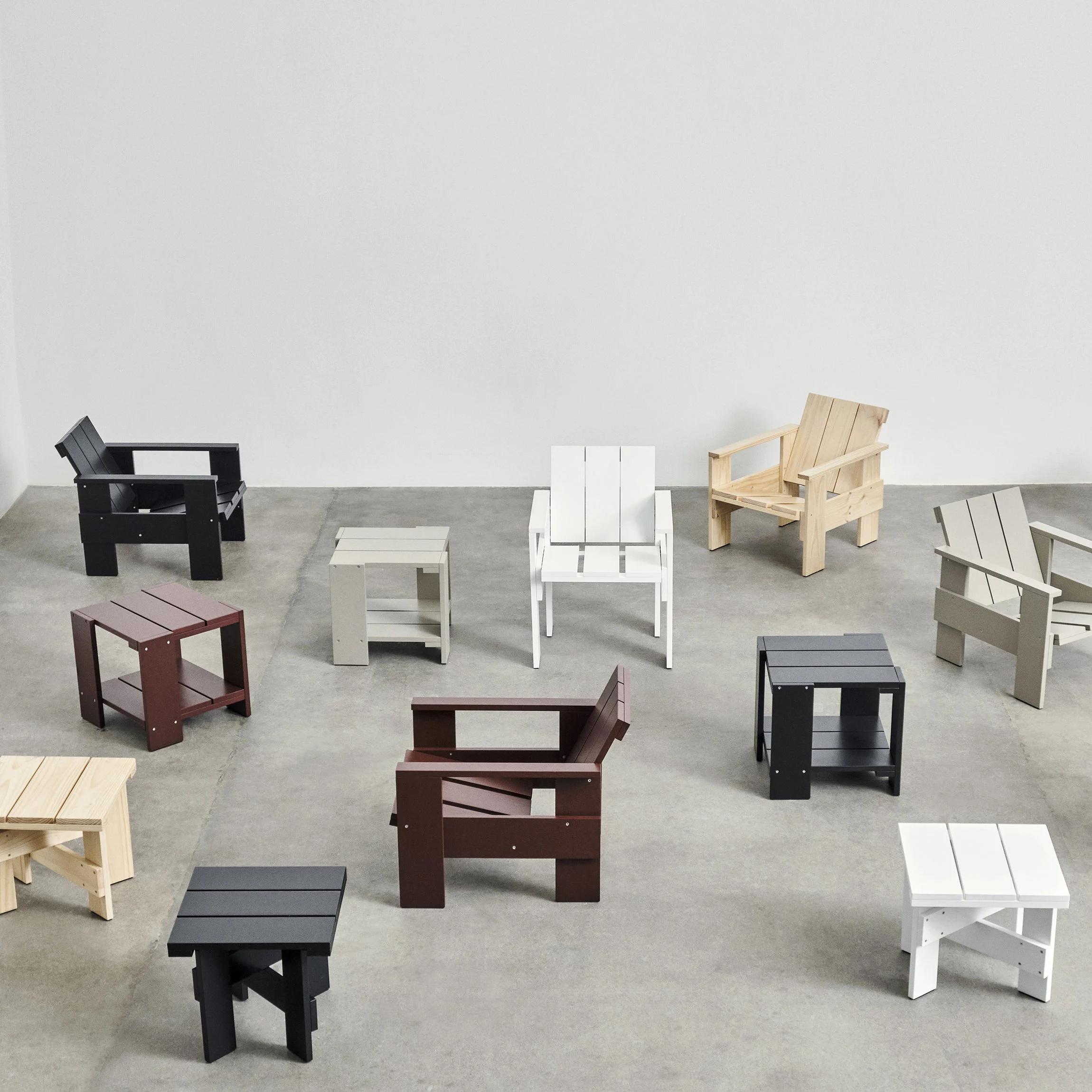 CRATE OUTDOOR - Table basse bois | Blanc