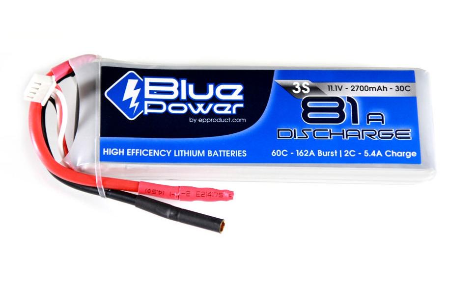 RC-Akku LiPo 2700 mAh 11.1 V 30C BluePower3S LiPo-Akku für Flugmodelle