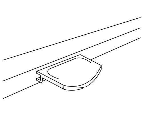 Maatwerk plisségordijngreep BASIC wit
