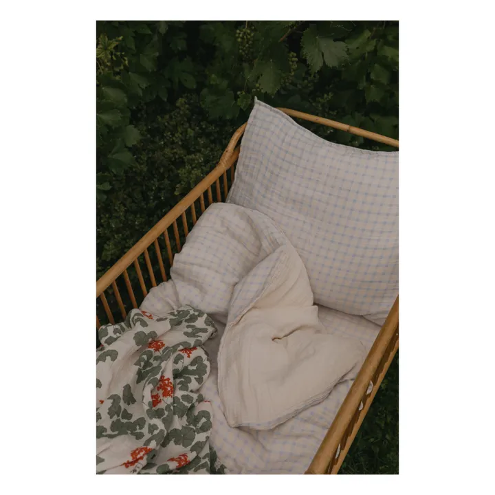 garbo&friends Parure de lit Gingham Sky | Bleu ciel