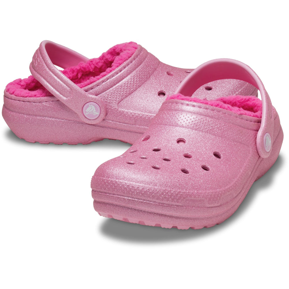 Køb Crocs Pink Tweed Classic Lined Glitter Clog