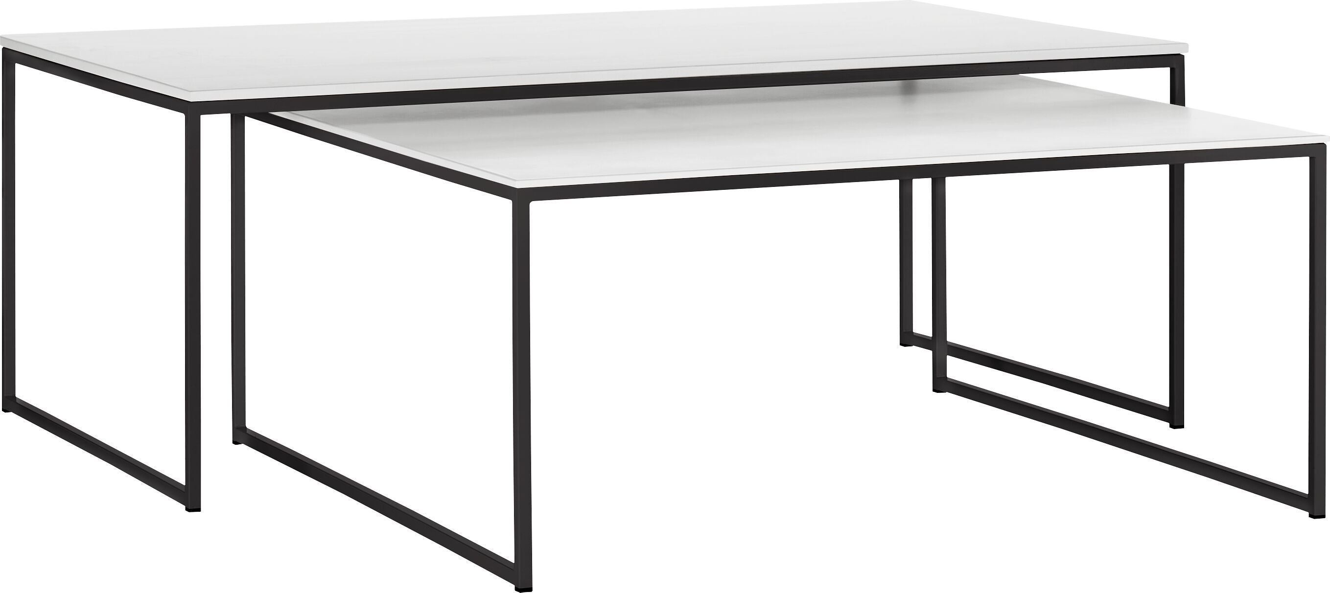 AVEA Salontisch - grau / schwarz / B: 120.0 cm x T: 70.0 cm x H: 44.0 cm