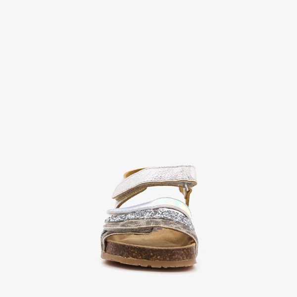 Groot leren meisjes bio sandalen met glitters