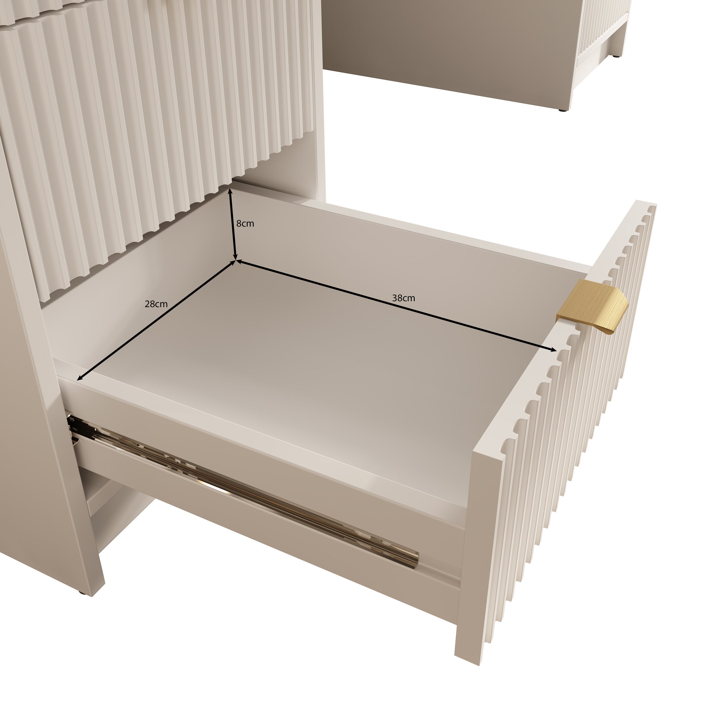 Tavares 2 - Bureau - Wit - 154x55 cm