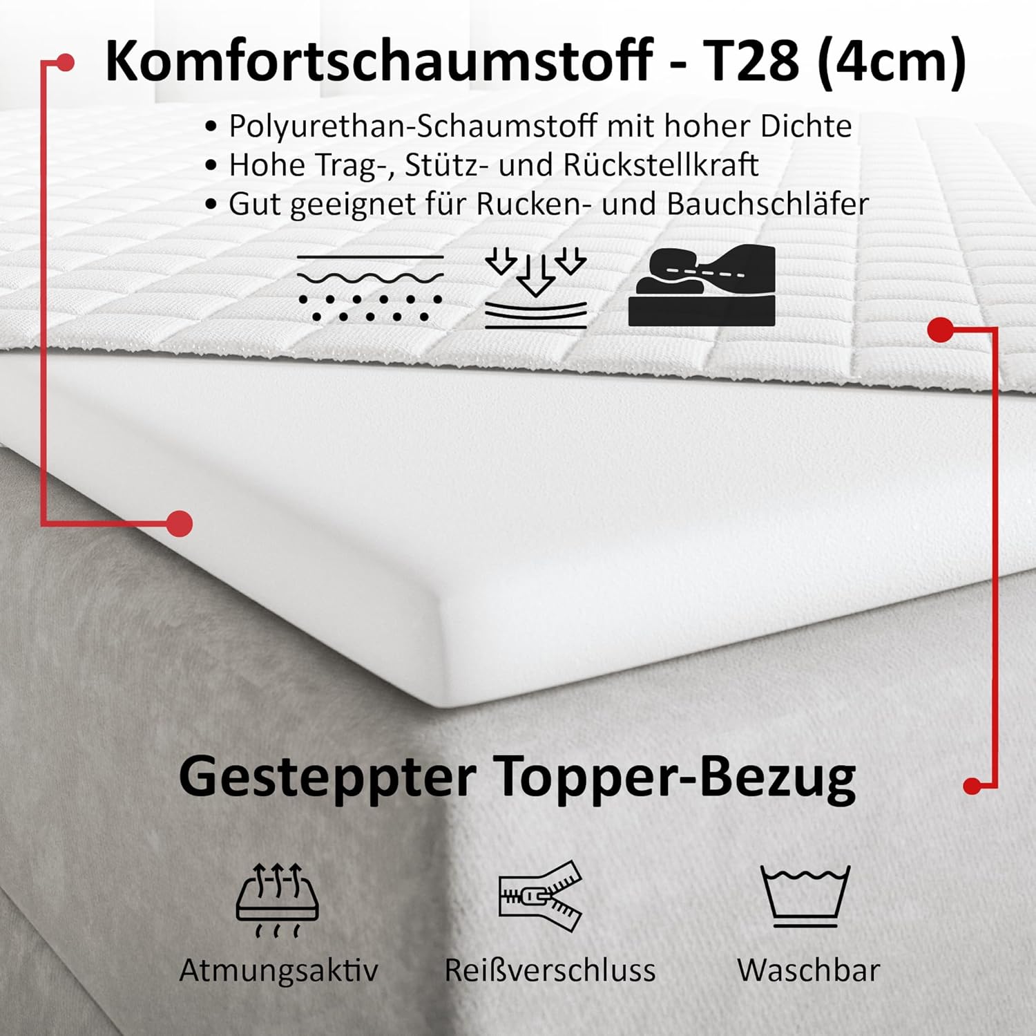 Santiago Boxspringbett 160x200 Beige Samt, mit Bonellfederkern-Matratze (H4), mit T28 Komfortschaumstoff Topper (H3), Boxspringbett 160x200 mit Bettkasten Beige (Creme)