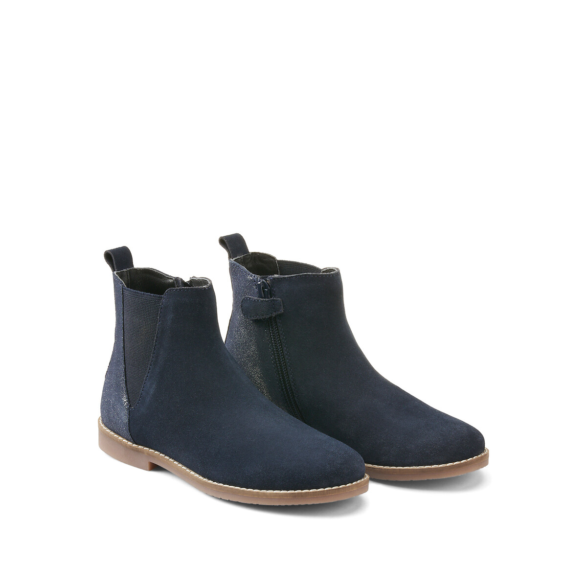 COLEÇÃO LA REDOUTE<br>Botas Chelsea de couro com zíper