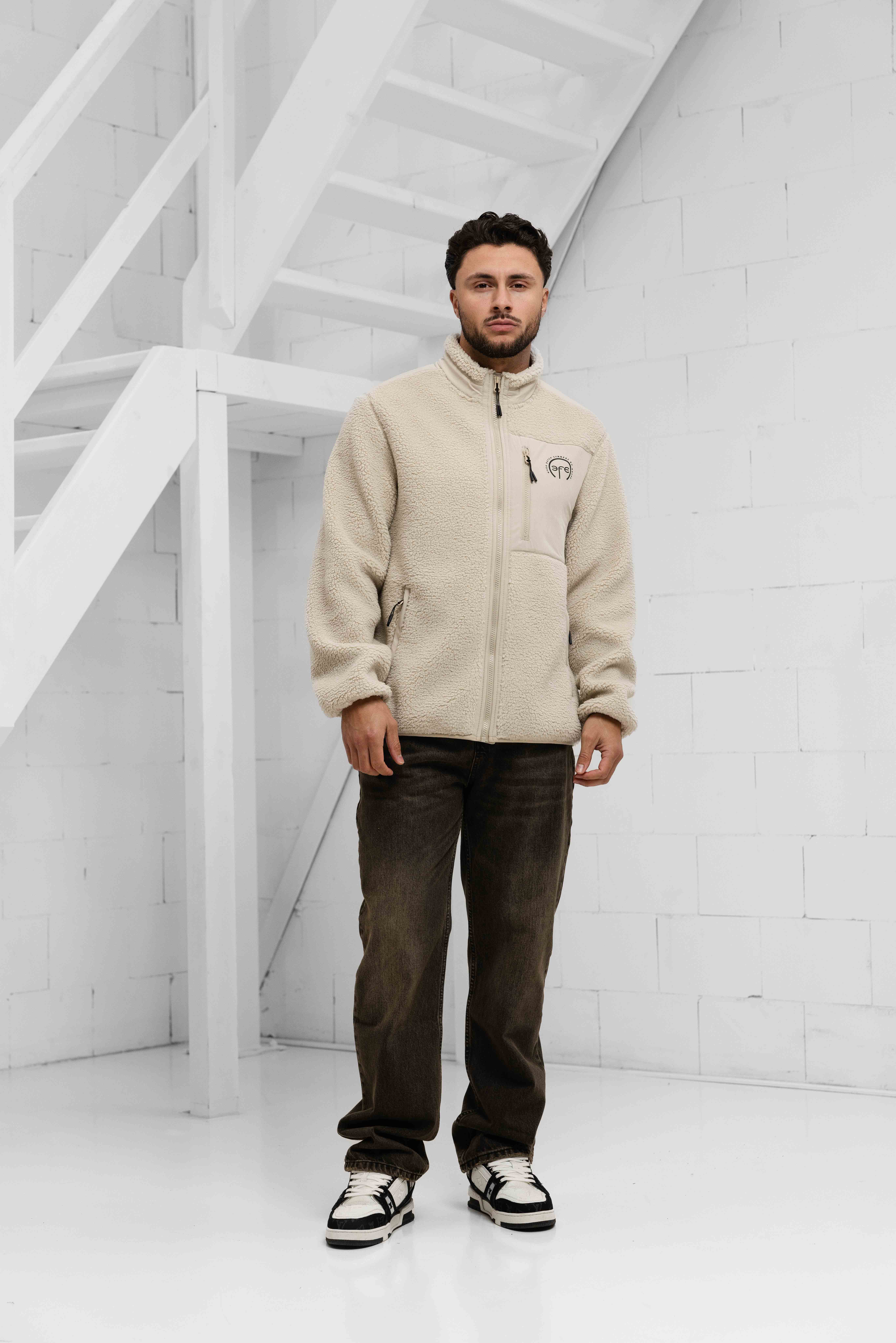 Enfance Fleece Jas Heren Beige