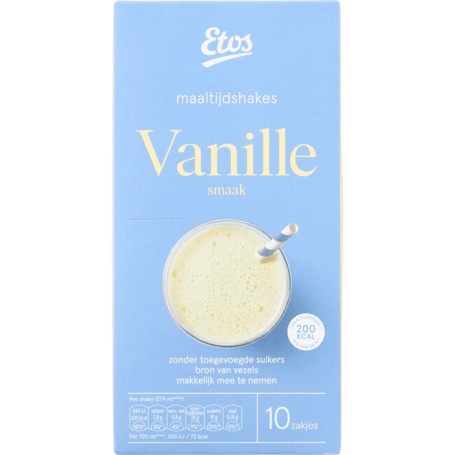 Etos Maaltijdshake Vanille 10 Sachets