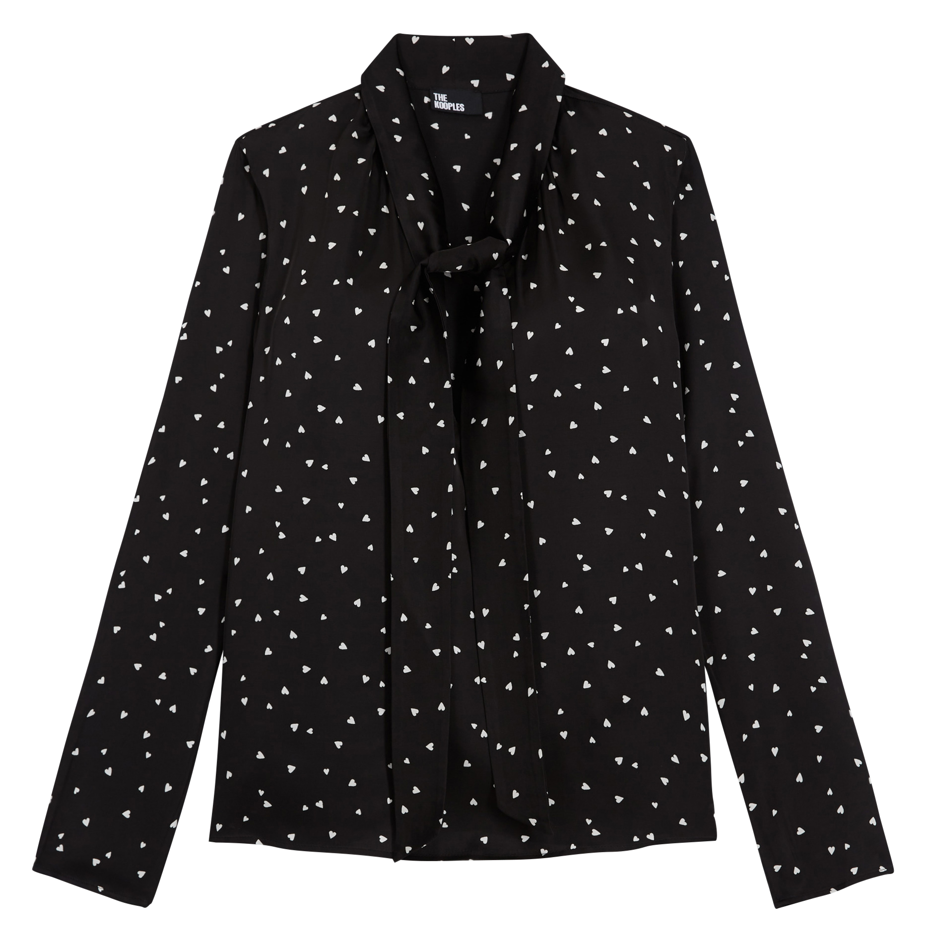 Top imprimé en viscose | Noir