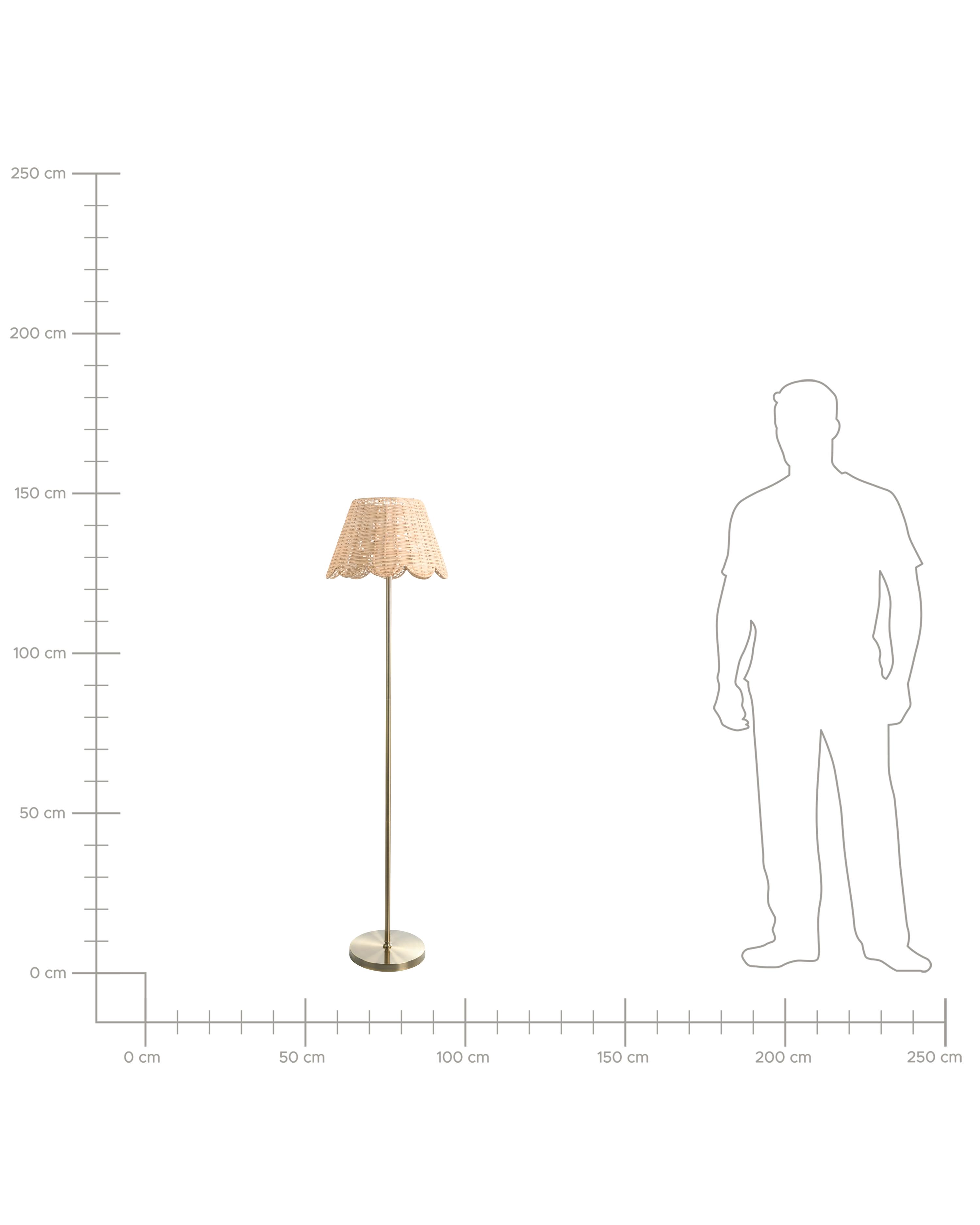 Staande lamp SALM Rotan Natuurlijk