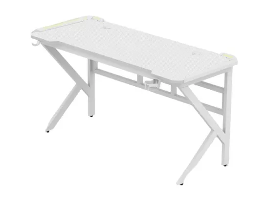 Bureau gamer LED carbone porte-gobelet design ergonomique 120x60 LIMON