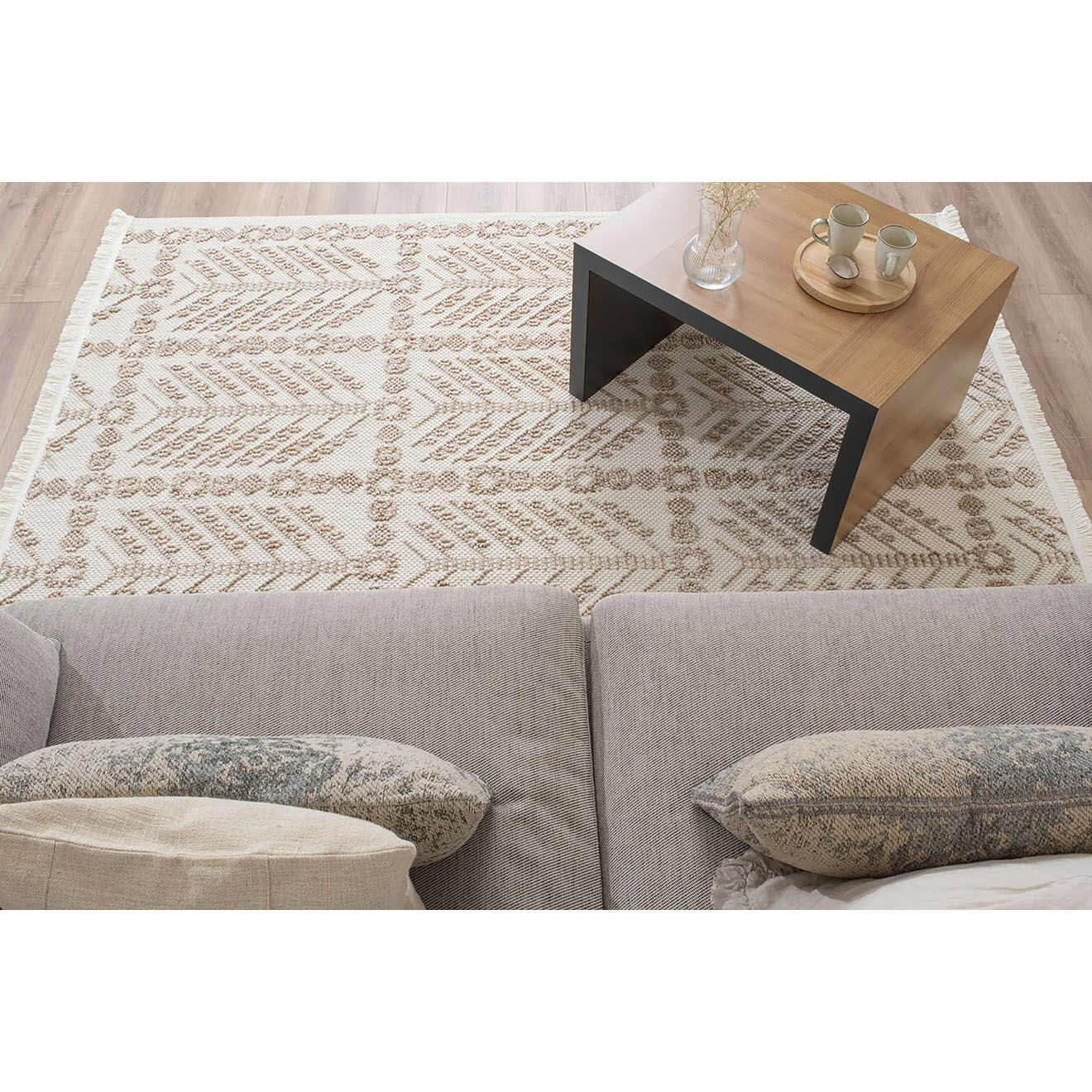 Nazar Rugs Tapis Bali 734 crème - 160x230 cm
