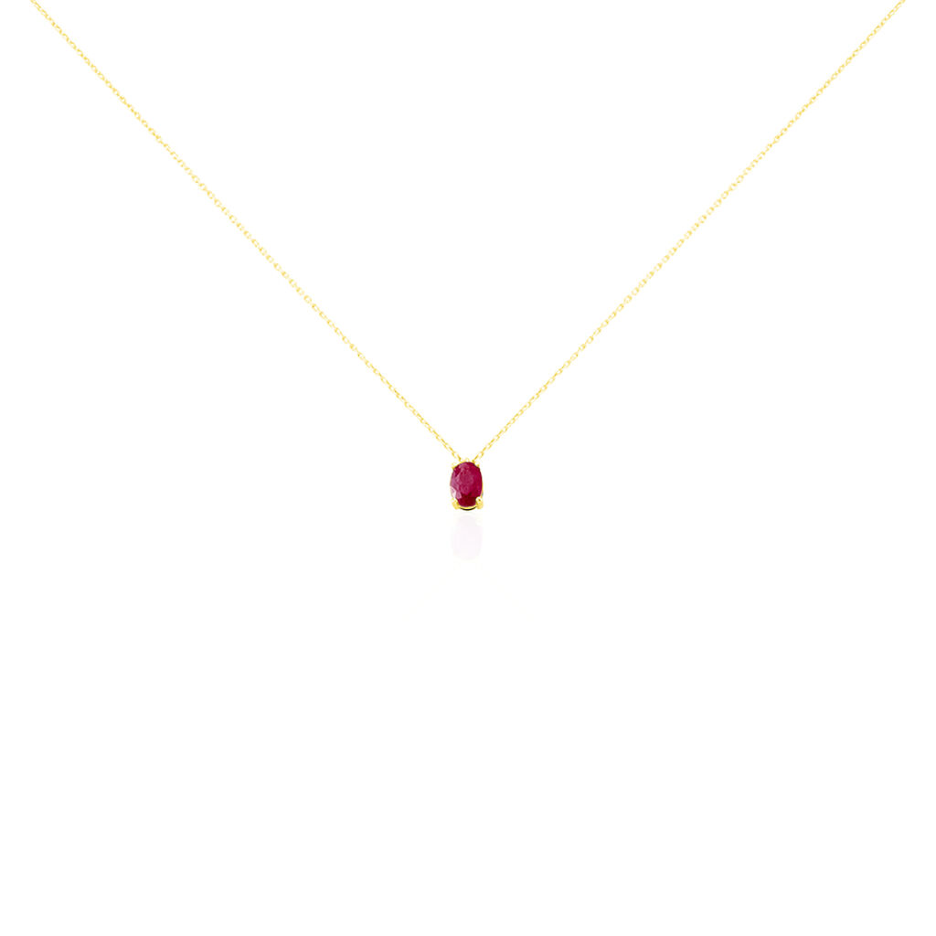 Collier Ovale Or Jaune Rubis