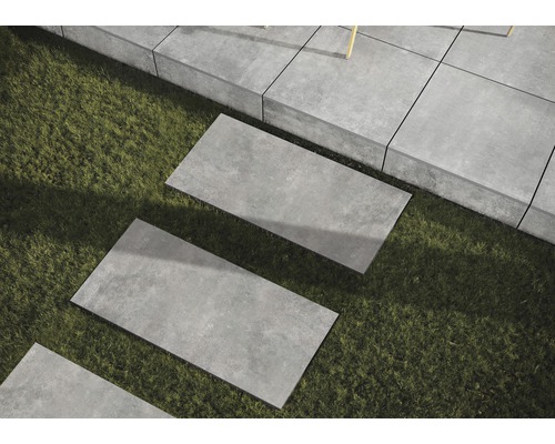 FLAIRSTONE porseleinen terrastegel Urban Graphite gerectificeerde rand 120 x 60 x 2 cm
