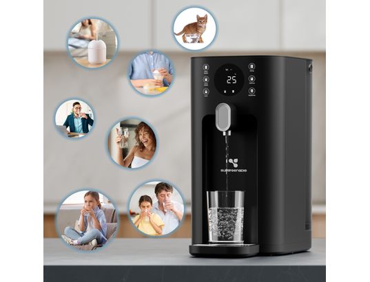 SUSGREENABLE - Distributeur d'eau Osmoseur inverse sans installation uv tds noir sgiwdr03-b
