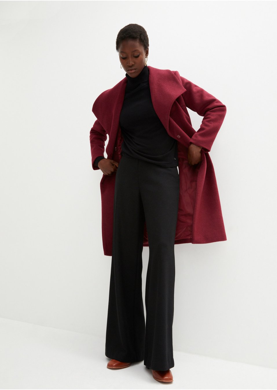 Manteau en laine mélangée