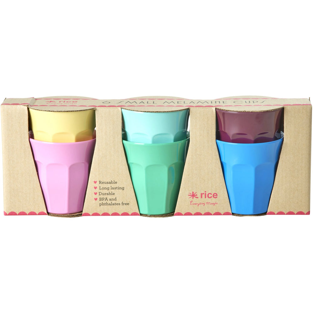 Køb Rice Melamine Kopper I Asst. Show You Colors - Small - 6 Pak - 160 Ml