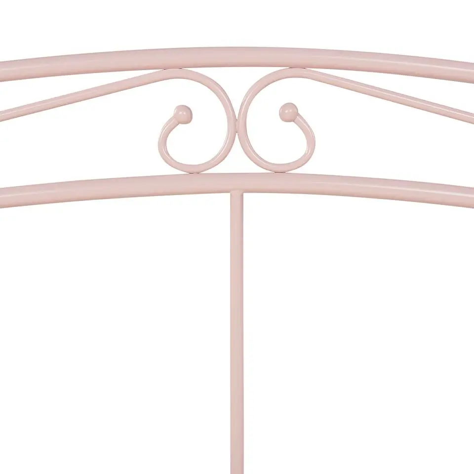 TULLE - Eenpersoonsbed - Roze - 90 x 200 cm - Metaal