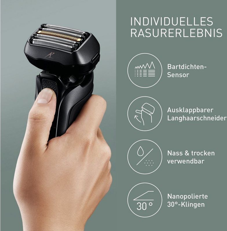 Panasonic - ES-LV6U - Elektrisch Scheerapparaat - Zwart - Staal