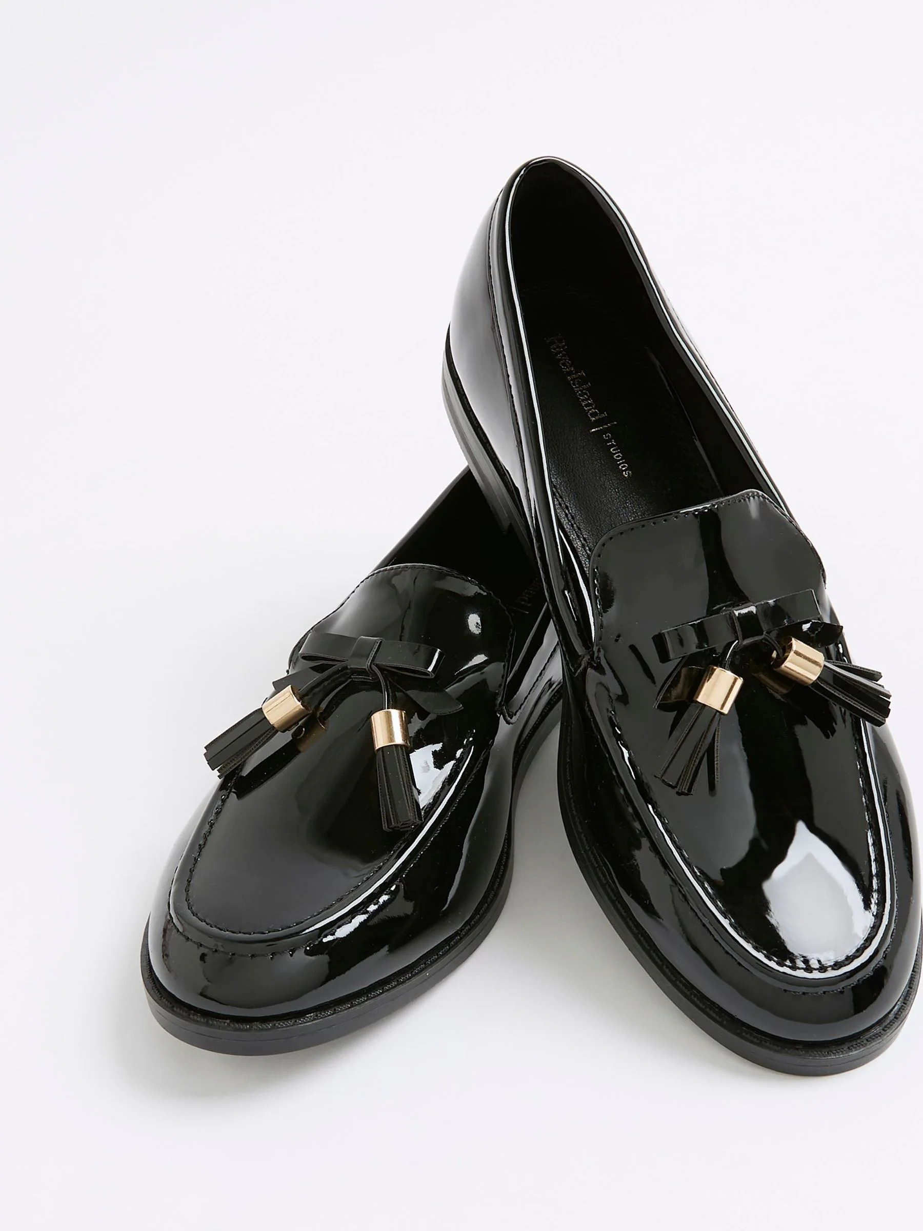 River Island Patent Tassel Loafers