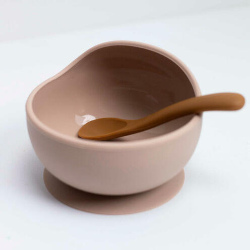 Coffret repas 2 pièces silicone - Sable et caramel - TROIS KILOS SEPT