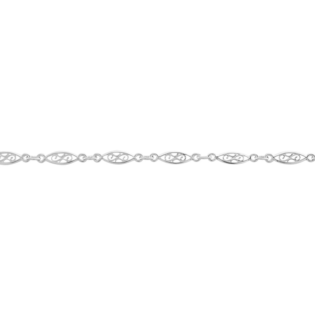 Bracelet Mahee Maille Filigrane Argent Blanc