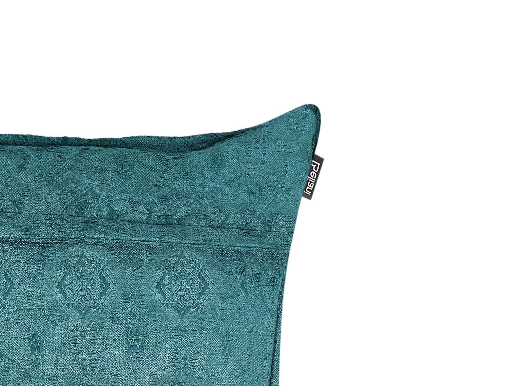 Set van 2 sierkussens VERPIS Katoen 50 x 50 cm Groenblauw effen