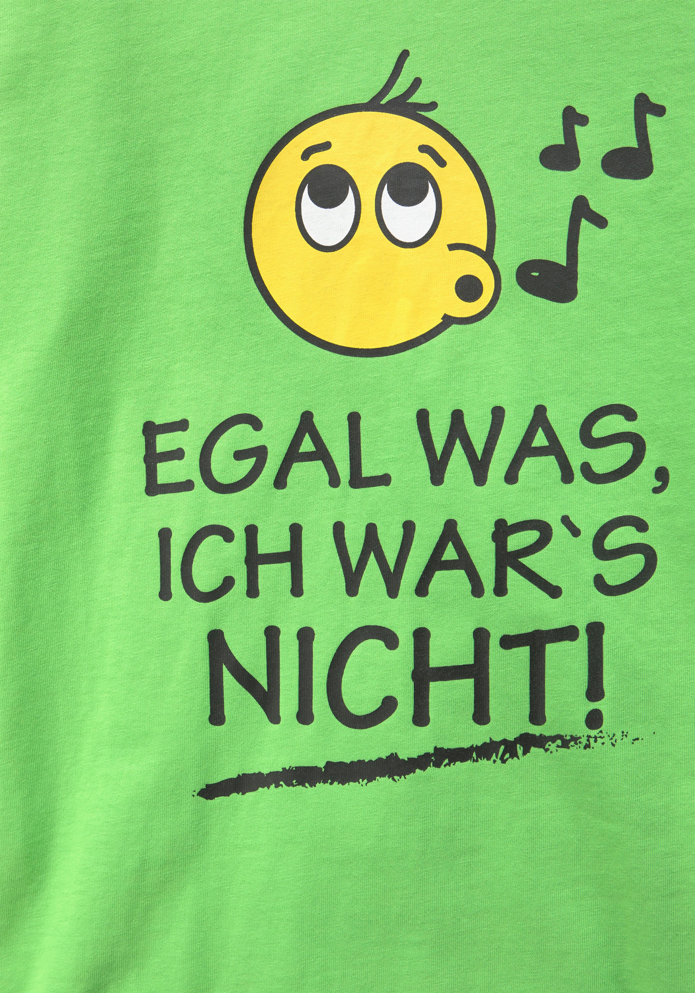 KIDSWORLD Langarmshirt »EGAL WAS, ICH WAR'S NICHT!«, Langarm,  Basic-Passform,  peppiger Aufdruck,  Rundhalsausschnitt