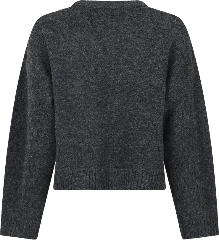 Neo Noir Detri Solid Knit Blouse Antracit