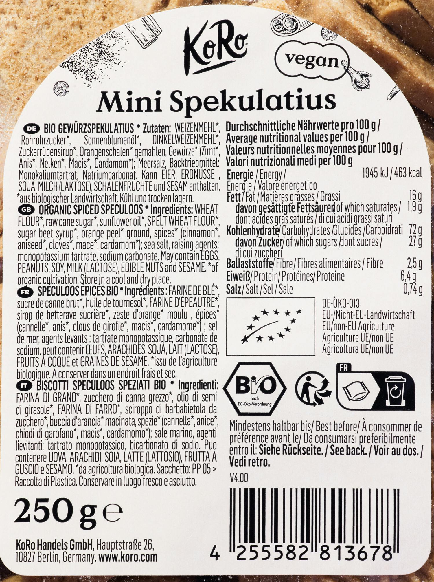 Bio Mini Spekulatius 250 g