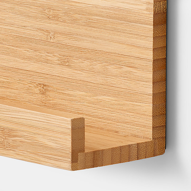 Etagère magnétique GoodHome Pecel bambou l. 25,5 x P. 10 cm