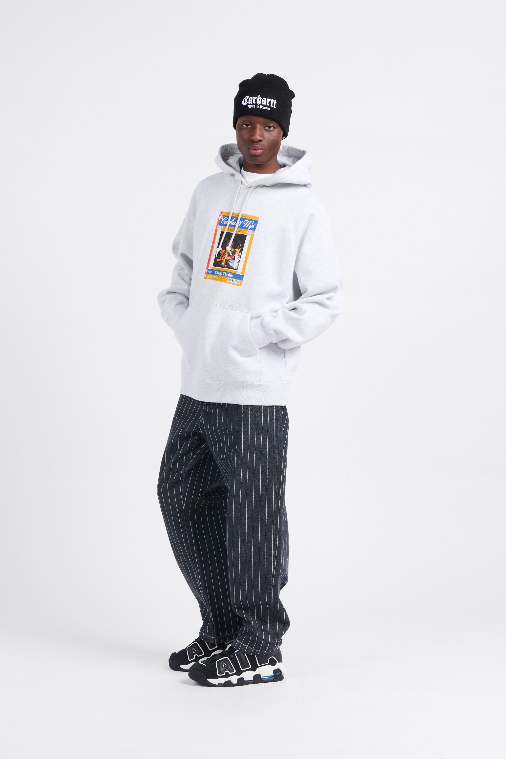 CARHARTT WIP Hoodie Hooded Cheap Thrills Sweat Gris
