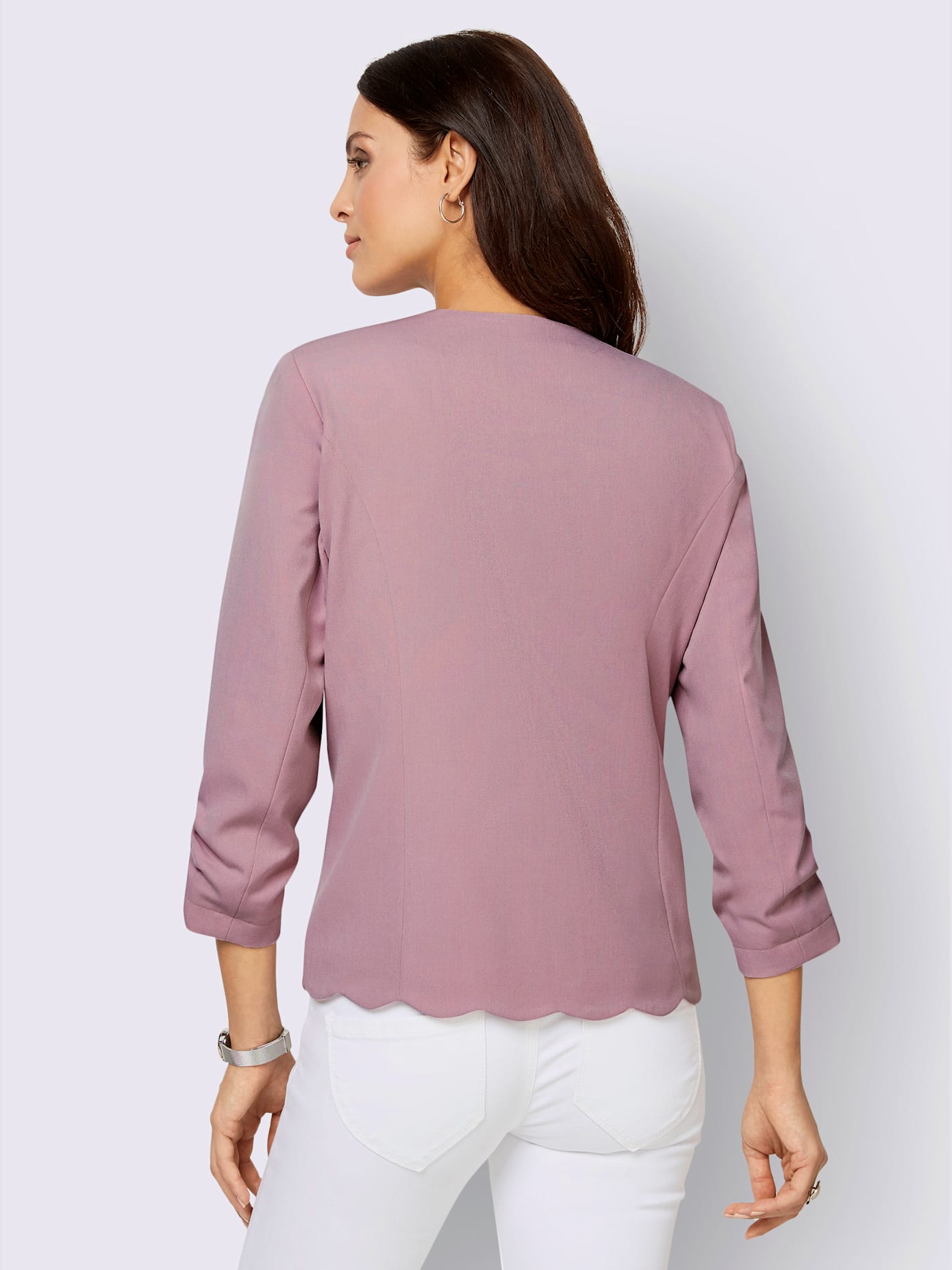 Blazer mélange de matières facile d'entretien